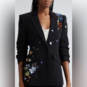 Cinq a Sept Cheyenne Sequin Flower Blazer NEW